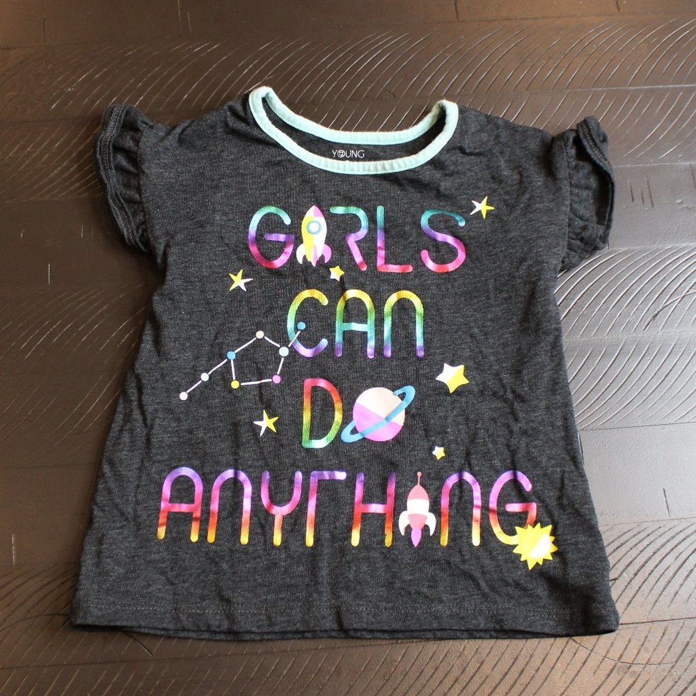 Little Girls Space Tee sz 4